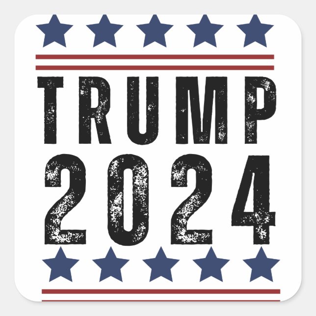 Adesivo Quadrado Trump 2024 (Frente)
