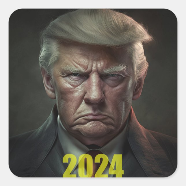 Adesivo Quadrado Trump 2024: Começa a Volta (Frente)