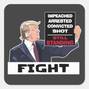 Adesivo Quadrado Trump 2024 Luta Contra As Eleições Presidenciais