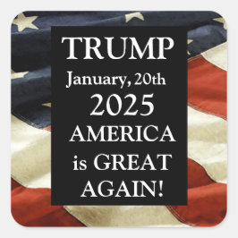ADESIVO QUADRADO TRUMP 2025