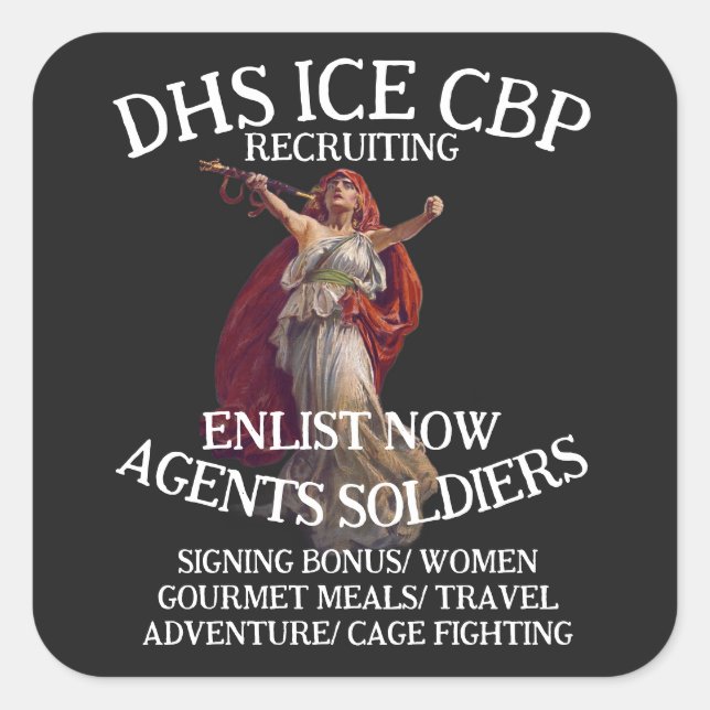 Adesivo Quadrado Trump Concede Perdão a Schindler's List (Frente)