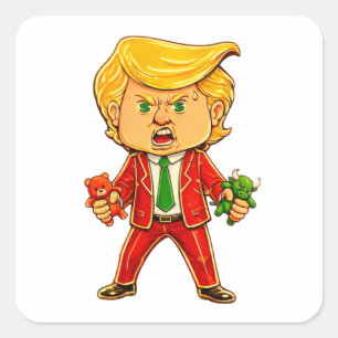 Adesivo Quadrado Trump Feliz Trump Divertido Investimento Trump Car