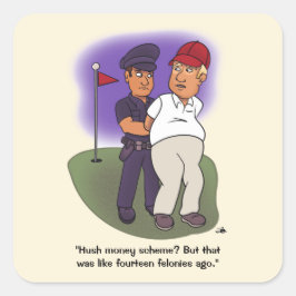 Adesivo Quadrado Trump Felonies Square Sticker