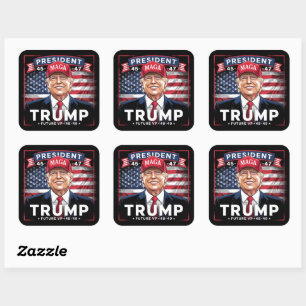 Adesivo Quadrado Trump Future VP 48-49