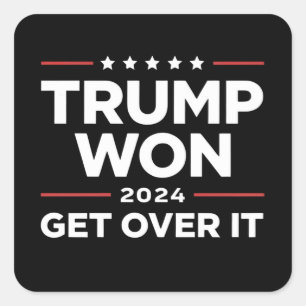 Adesivo Quadrado Trump Ganhou Supere Isso 2024