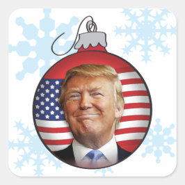 Adesivo Quadrado Trump para o Natal
