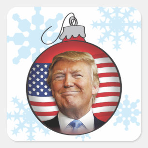 Adesivo Quadrado Trump para o Natal