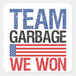 Adesivo Quadrado Trump - Team Garbage Nós Ganhamos