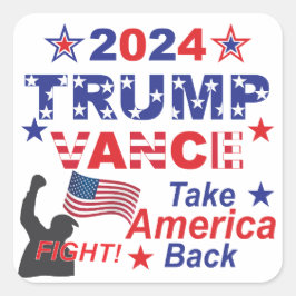 ADESIVO QUADRADO TRUMP VANCE 2024
