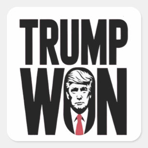 Adesivo Quadrado Trump Won Trump Vance Presidente da República