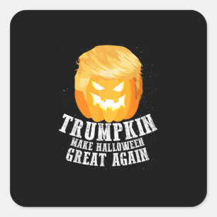 Adesivo Quadrado Trumpkin Faz Excelente De Halloween De Novo Figuri