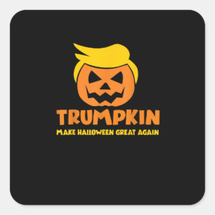 Adesivo Quadrado Trumpkin Faz Excelente De Halloween De Novo Jack O