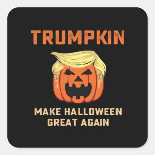 Adesivo Quadrado Trumpkin Faz Excelente De Halloween Novamente - Bo