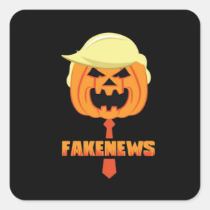 Adesivo Quadrado Trumpkin Faz Excelente De Halloween Novamente - No