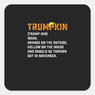 Adesivo Quadrado Trumpkin Funny Anti Pumpkin