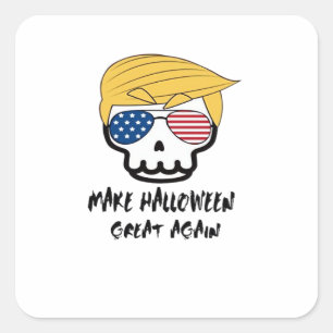 Adesivo Quadrado Trumpkin Halloween Torne O Excelente De Halloween