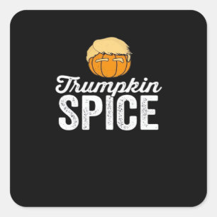 Adesivo Quadrado Trumpkin Spice Engraçada Piada Política do Dia das