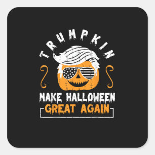 Adesivo Quadrado Trumpkin Torna O Excelente De Halloween Novamente 