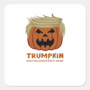 Adesivo Quadrado Trumpkin - Torne O Halloweens Excelente Novamente