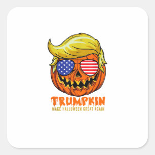 Adesivo Quadrado Trumpkin Usa Torna O Excelente De Halloween Novame