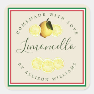 Adesivo Quadrado Truolore Italiano Limoncello Personalizado 