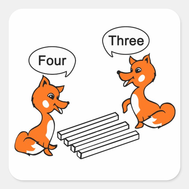 Adesivo Quadrado Truque de ilusão óptica (Frente)