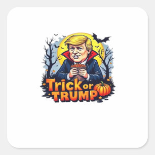 Adesivo Quadrado Truque Ou Clássico De Halloween