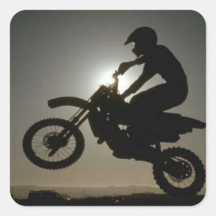 Adesivo Quadrado Truques da motocicleta
