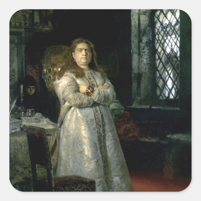 Adesivo Quadrado Tsarevna Sophia Alexeevna (Frente)