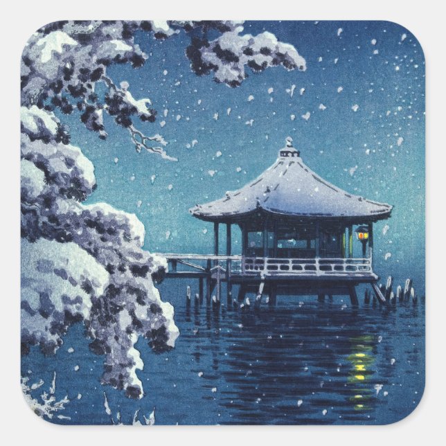Adesivo Quadrado Tsuchiya Koitsu - Neve no Ukimido em Katada (Frente)