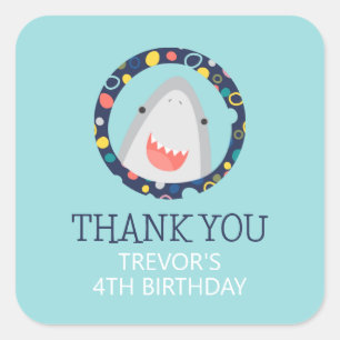 Adesivo Quadrado Tubarão