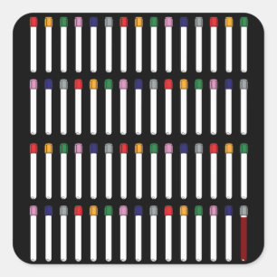 Adesivo Quadrado Tubos Phlebotomy