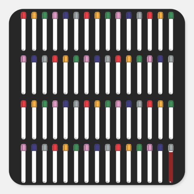 Adesivo Quadrado Tubos Phlebotomy (Frente)