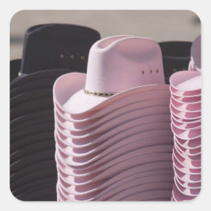 Adesivo Quadrado Tucson, arizona. Chapéus de vaqueiro para homens 