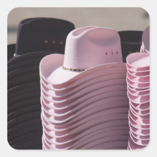 Adesivo Quadrado Tucson, arizona. Chapéus de vaqueiro para homens 