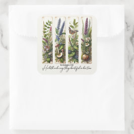 Adesivo Quadrado Tudo bonito em seu tempo botânico