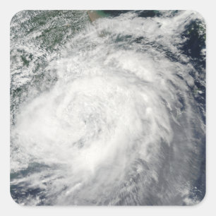 Adesivo Quadrado Tufão Morakot sobre China