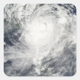 Adesivo Quadrado Tufão Morakot sobre Formosa