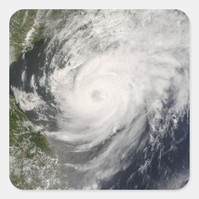 Adesivo Quadrado Tufão Neoguri se aproximando da China (Frente)