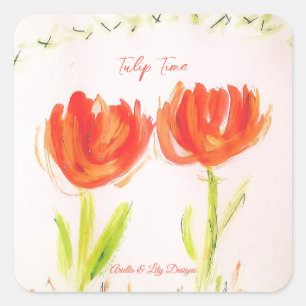 Adesivo Quadrado Tulip Sticker by Ariella & Lily Designs