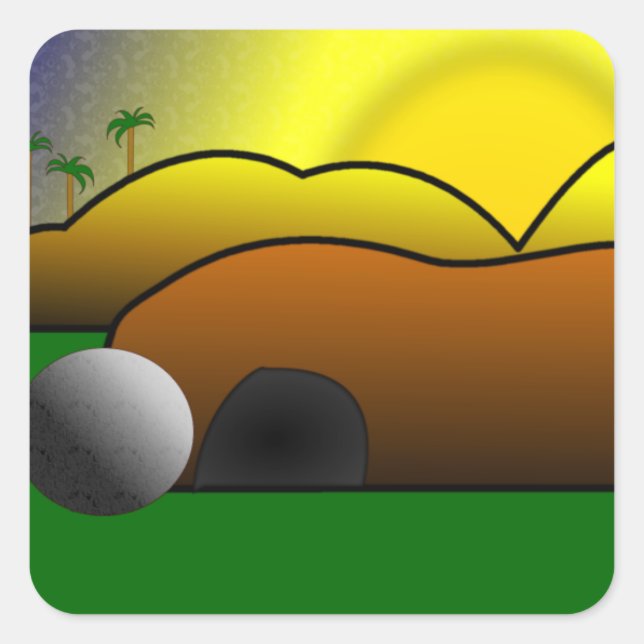 Adesivo Quadrado Tumba vazio (Frente)