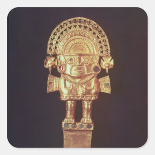 Adesivo Quadrado Tumi ou faca cerimonial na forma de Naylamp