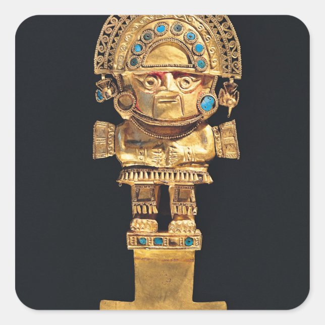 Adesivo Quadrado Tumi ou faca cerimonial sob a forma de (Frente)