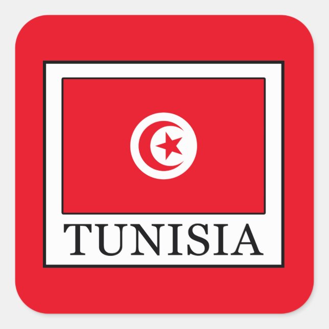 Adesivo Quadrado Tunísia (Frente)
