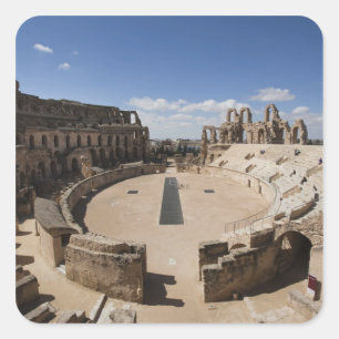Adesivo Quadrado Tunísia, Costa Central Tunisiana, El Jem, Romano 6