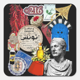 Adesivo Quadrado Tunisia Design | Cultura e Patrimônio Tunisiano