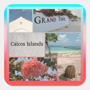 Adesivo Quadrado Turcos e Caicos