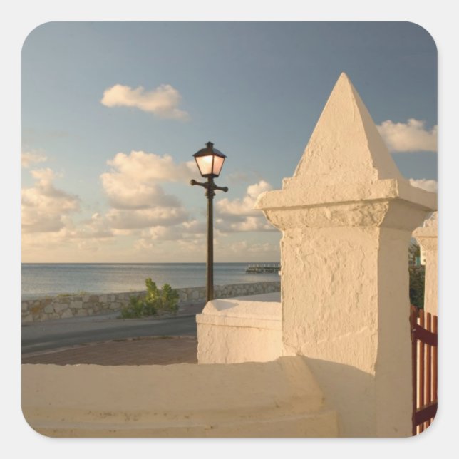 Adesivo Quadrado Turcos e Caicos, Ilha Grande Turk, Cockburn (Frente)