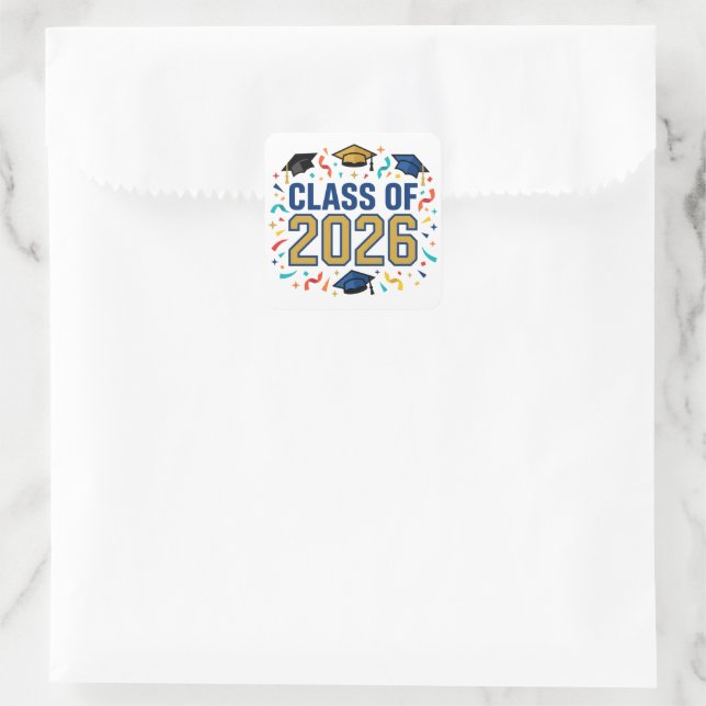 Adesivo Quadrado Turma de 2026 (Bolsa)