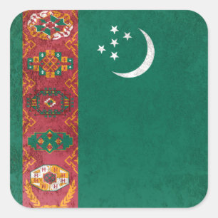Adesivo Quadrado Turquemenistão